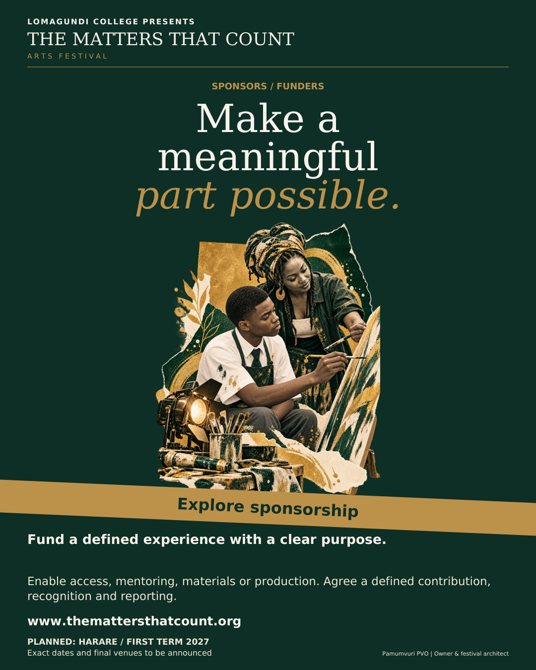 Partners & sponsors campaign artwork; print PDF uses the same approved design.